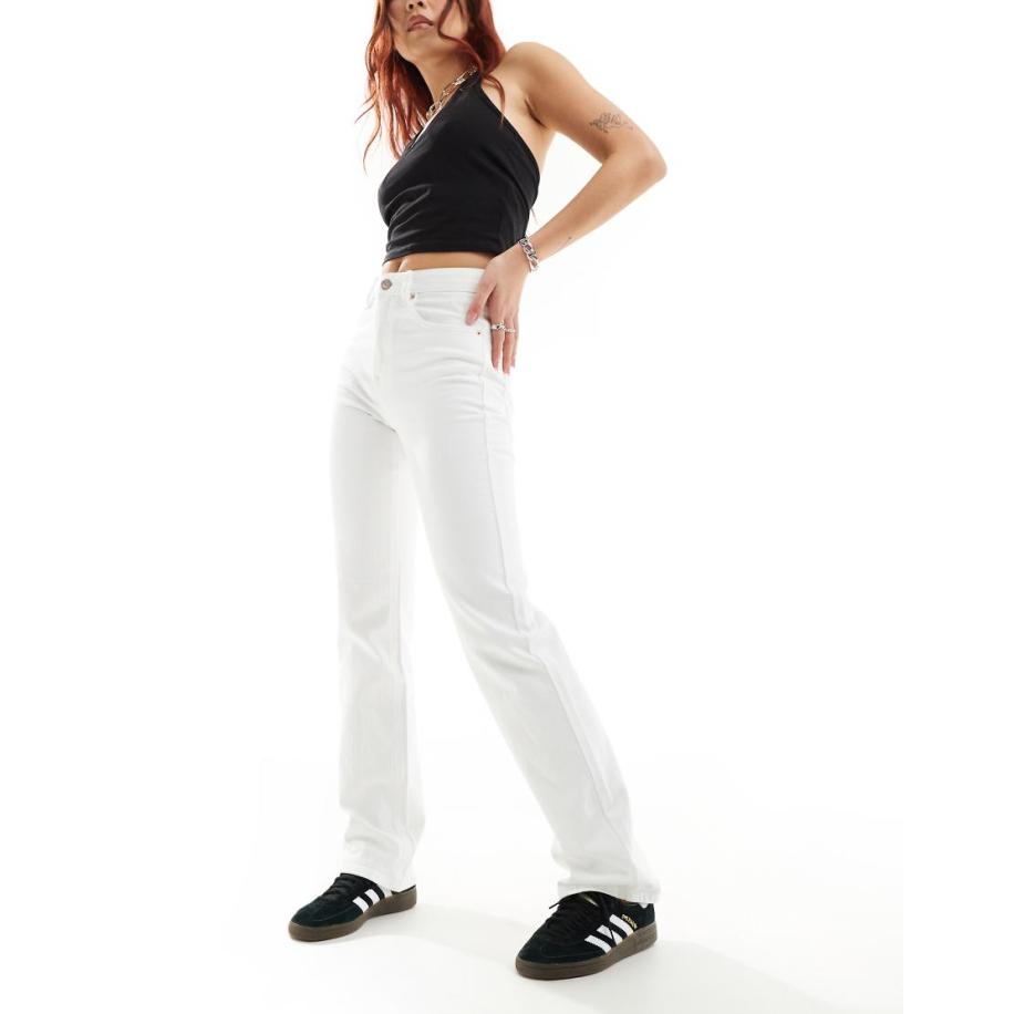 Stradivarius Rechte jeans in wit Wit