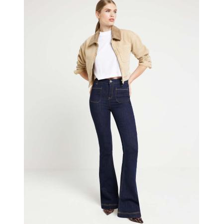 River Island Flared jeans in donkere wassing blauw