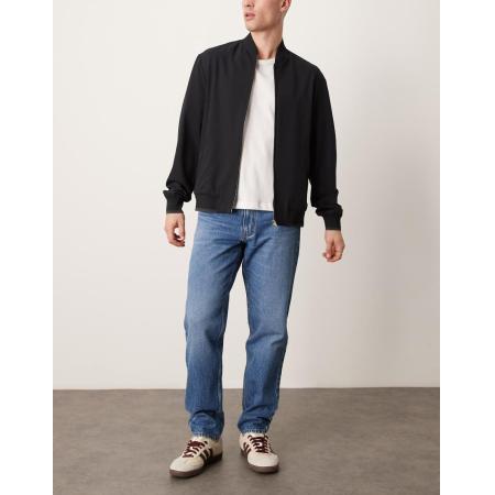 Mango - Denim jeans met rechte pasvorm in mid-wash blauw