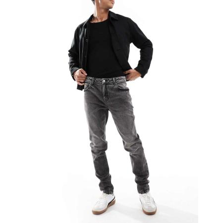 ASOS DESIGN - Skinny jeans in washed grey-Grijs