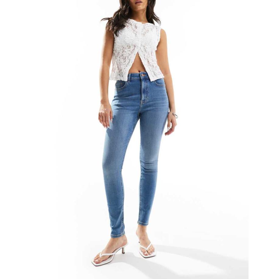 ASOS DESIGN Ultimate Skinny jeans in middenblauw Blauw