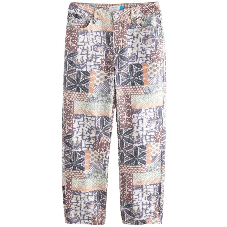 Next Next Jeans blauw / geel / lichtgroen / wit -