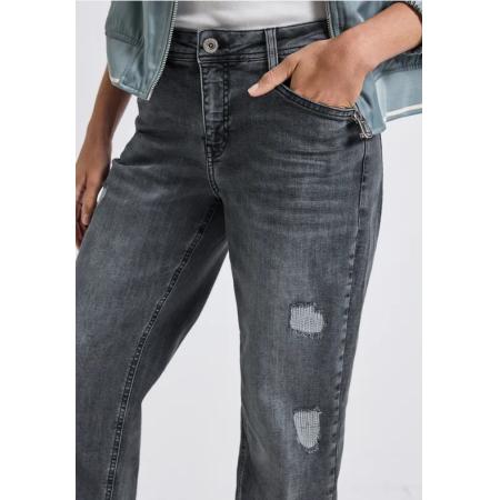 Street One Straight Legs destroyed jeans