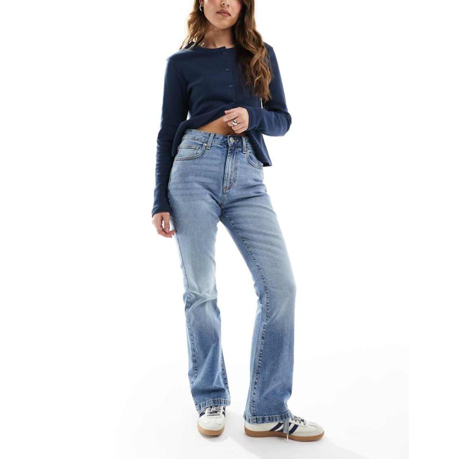 Cotton On Flared jeans met hoge taille in jaren 70-stijl in stone blauw Blauw