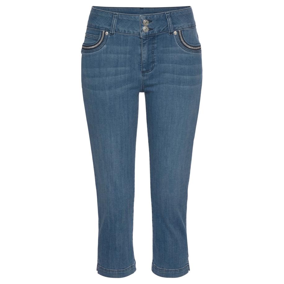 Lascana LASCANA Jeans blauw denim / zilver -
