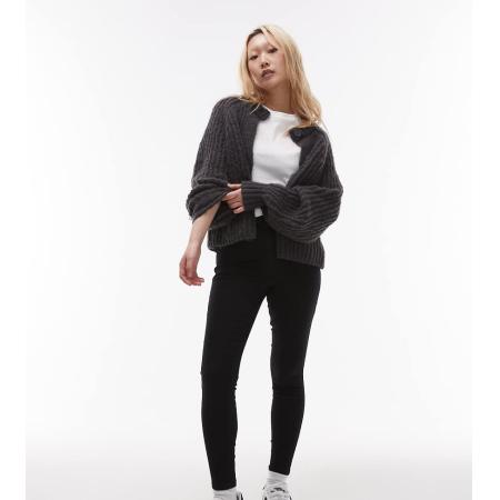 Topshop Petite Joni Super skinny jeans met hoge taille in zwart