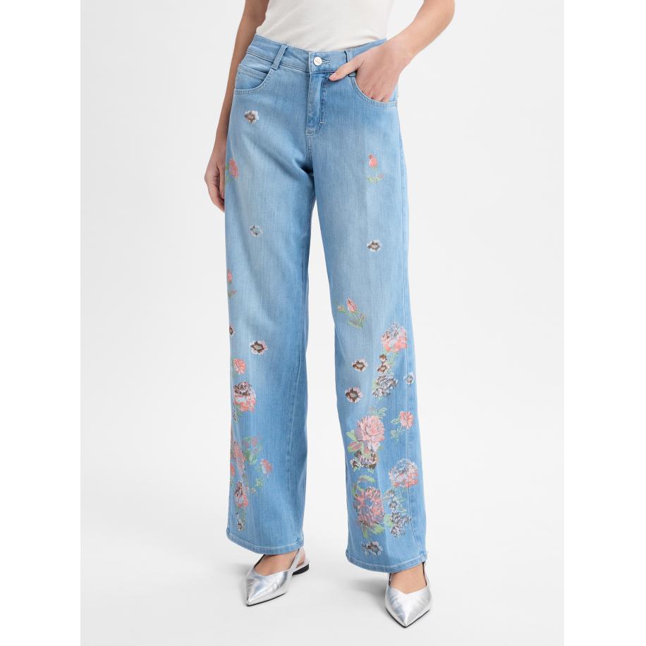 Angels Angels Jeans Liz Flower blauw denim -