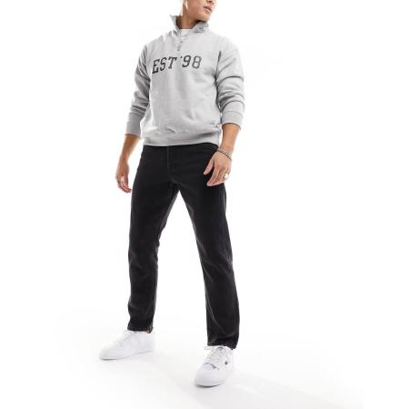 Jack & Jones Essentials - Chris - Rechte jeans in zwart met wassing