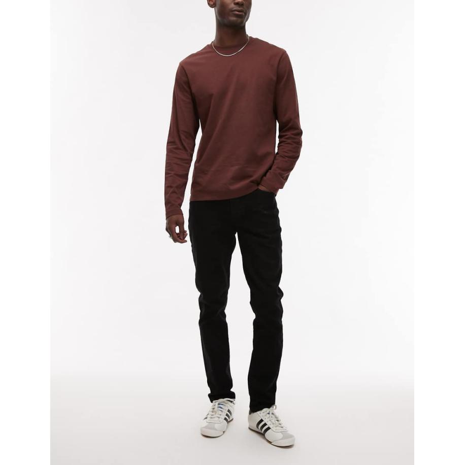 Topman - Skinny jeans met stretch in zwart Zwart