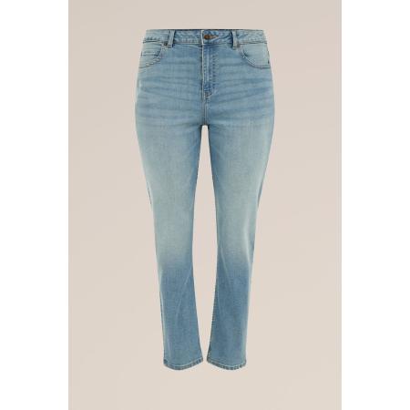 Blue Ridge dames mid rise jeans - Curve mid waist - Lichtblauw - Katoen - Plus Size Maat: 44