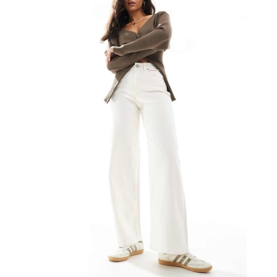 JJXX Tokyo JJXX met wijde pasvorm in gebroken wit gespikkeld Wit