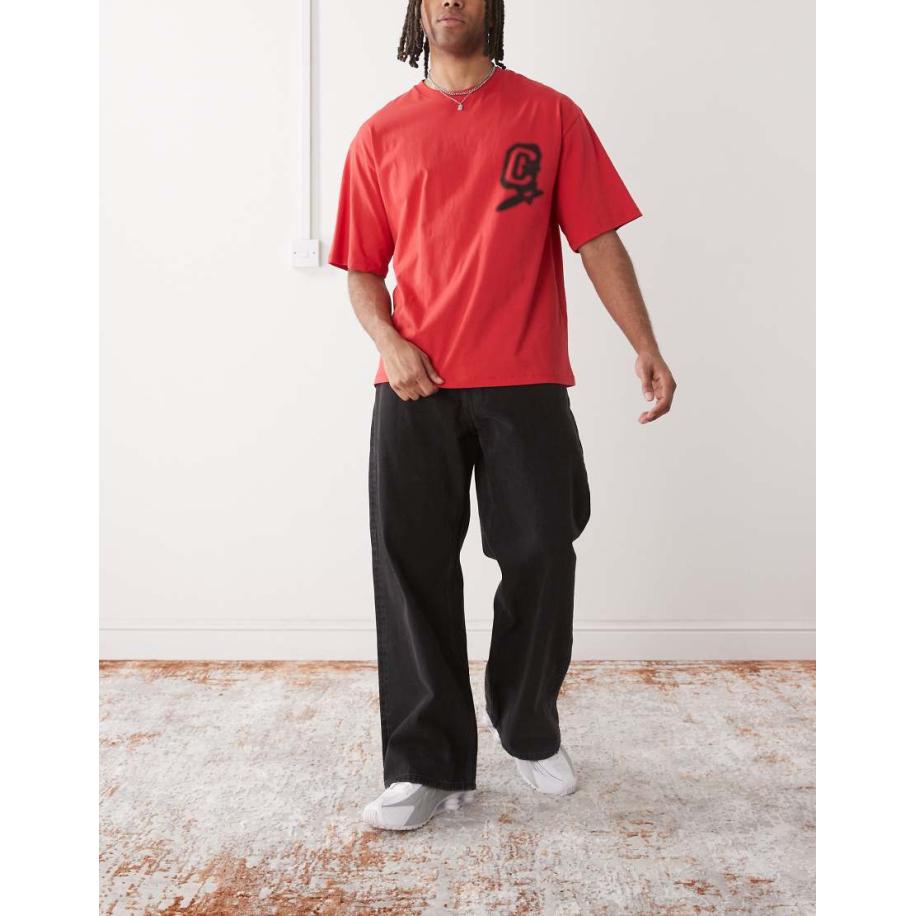 Cheap Monday x Landon Barker - Losse baggy jeans in zwart met wassing Zwart