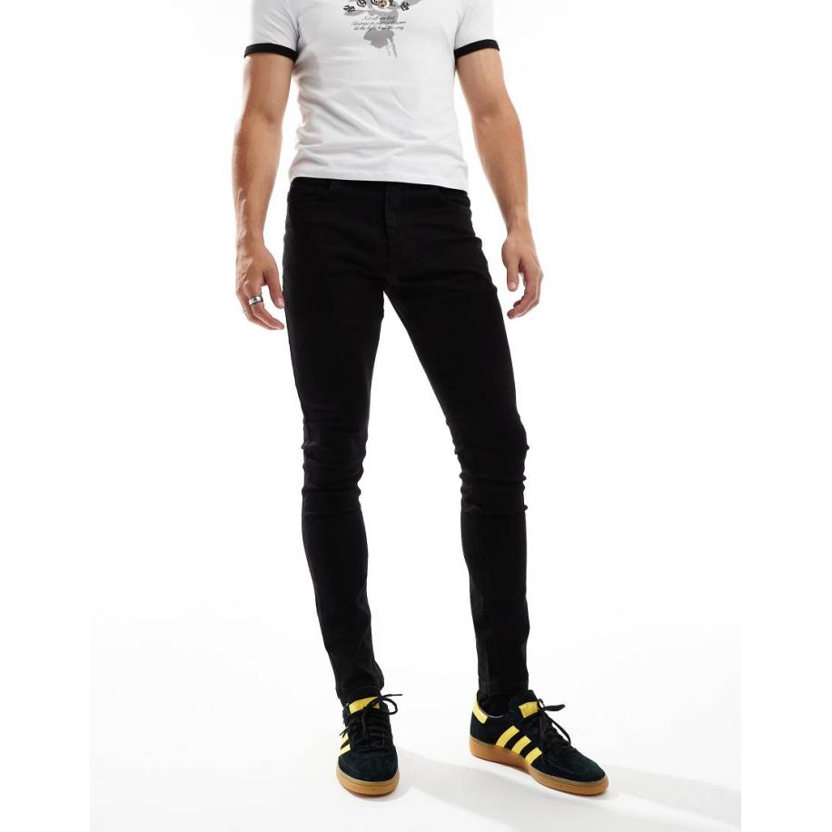 COLLUSION - Skinny jeans met halfhoge taille in zwart Zwart