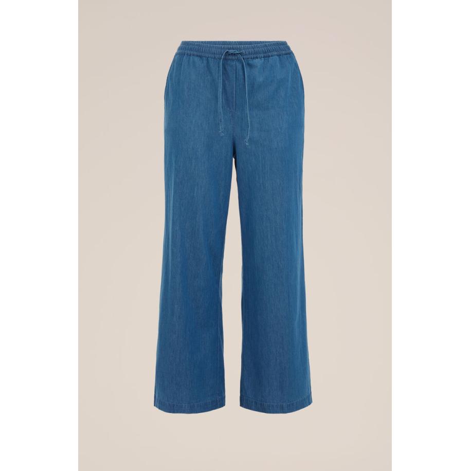 Blue Ridge dames denim broek - Curve - Relaxed Fit - Lichtblauw - Katoen - Plus Size Maat: 46 Blauw