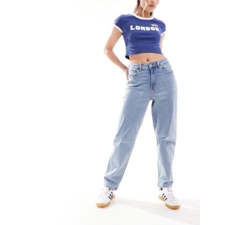 JJXX Lisbon Mom jeans in lichtblauwe wassing