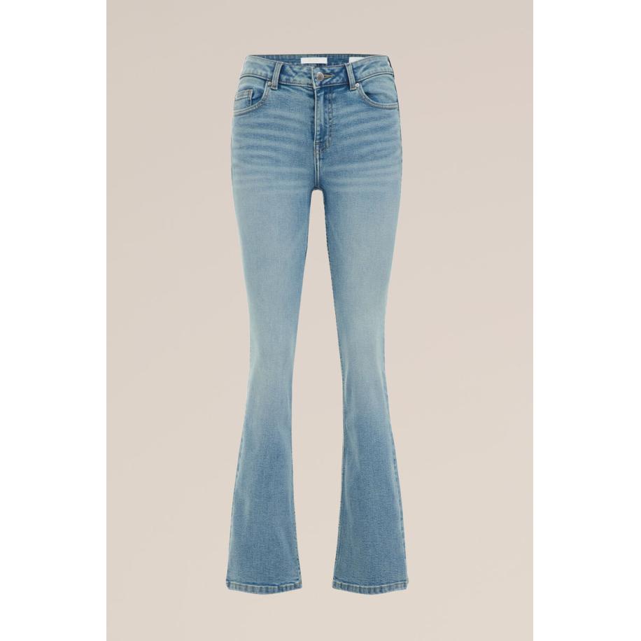Blue Ridge dames Mid rise bootcut jeans met superstretch mid waist - Blauw - Katoen - Maat: 27/30 Blauw