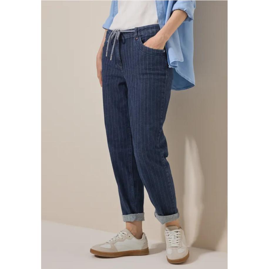 CECIL Jeans met krijtstreeplook Blauw