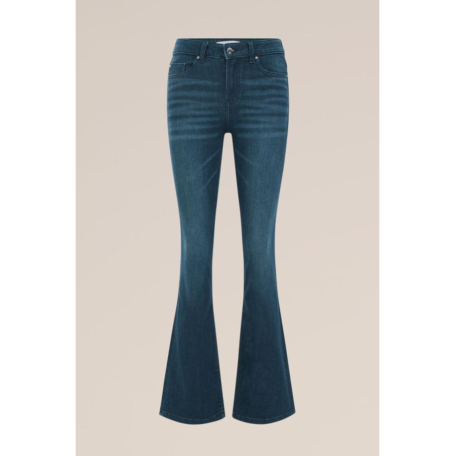 Blue Ridge dames bootcut jeans mid waist - Donkerblauw - Katoen - Maat: 26/30 Blauw