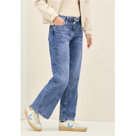 CECIL Wide Legs jeans met omslag