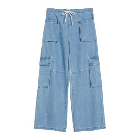 Bershka Bershka Cargojeans blauw denim