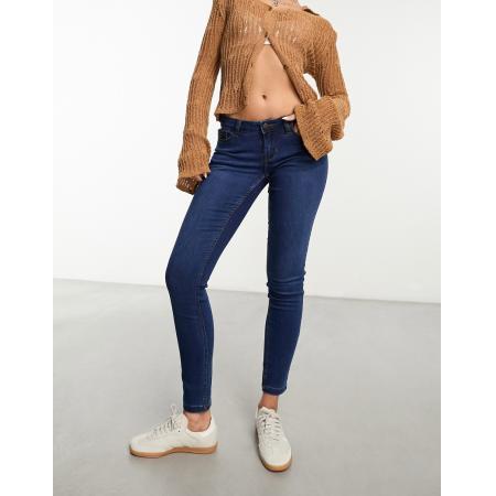 Noisy May Allie Skinny jeans met lage taille in medium blauw