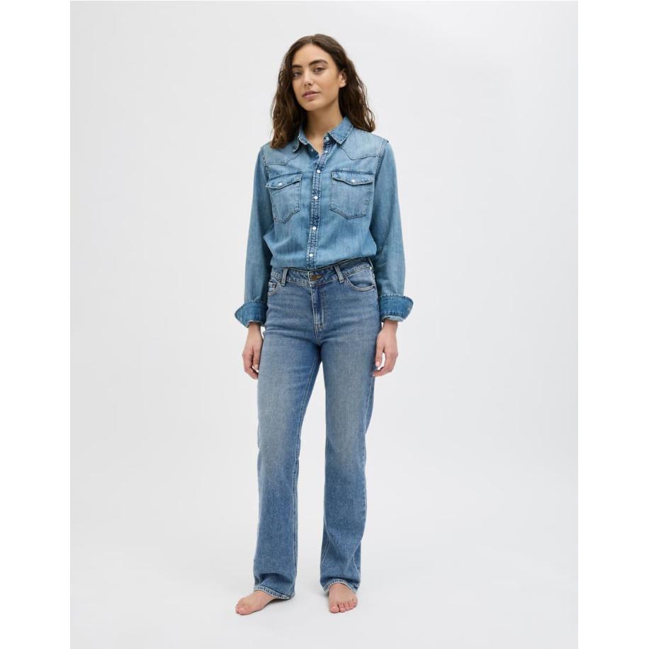 JJXX Rechte jeans in middenblauw denim Blauw