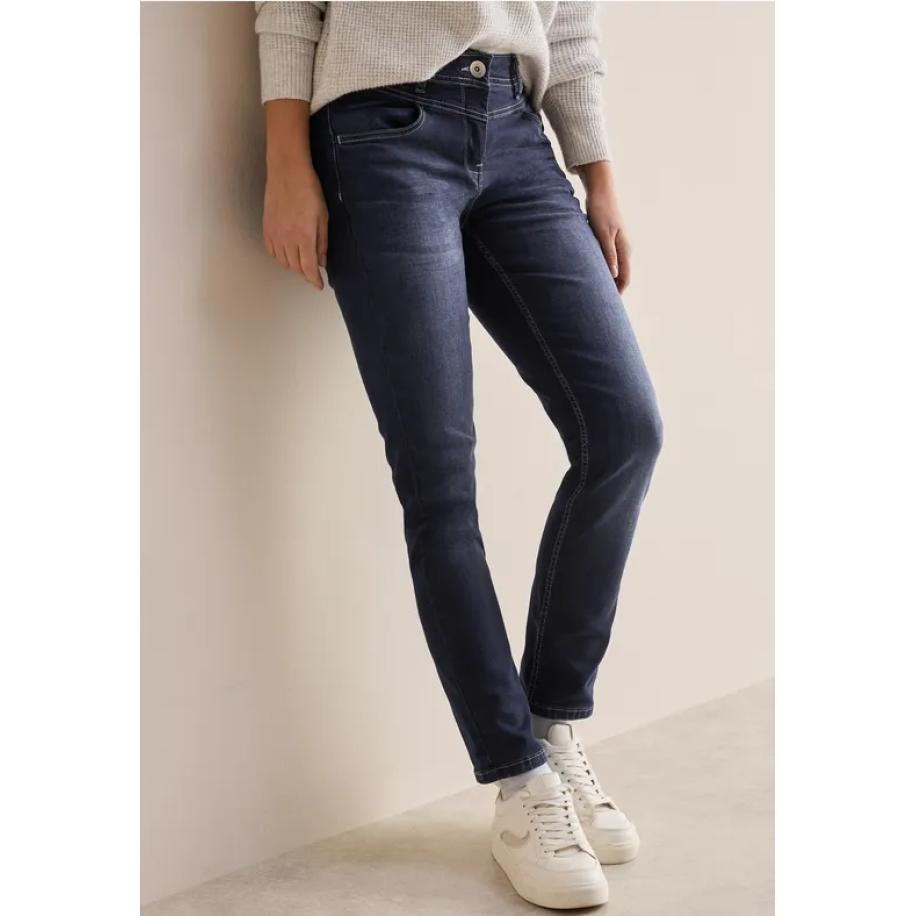 CECIL Slanke jeans Blauw