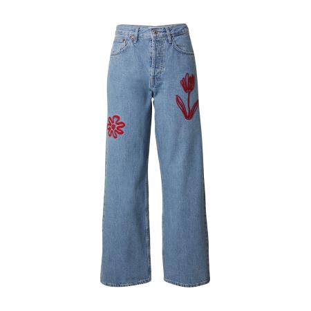 TOPSHOP Jeans lichtblauw / rood