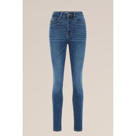 Blue Ridge dames skinny jeans met stretch - THE CHARMER - Skinny Fit - Donkerblauw - Katoen - Maat: 26/30
