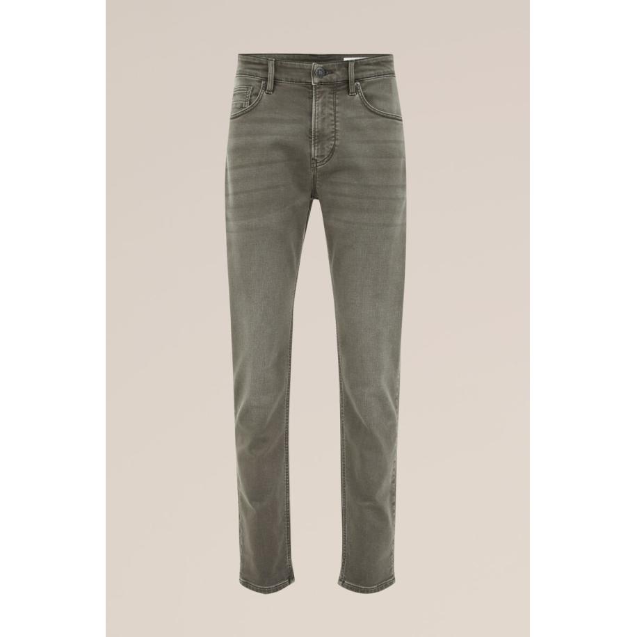 Blue Ridge heren slim fit jeans - Slim Fit - Legergroen - Katoen - Maat: 28/30 Groen