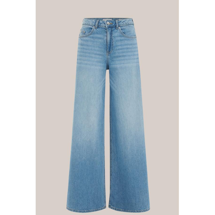 Blue Ridge dames wide leg jeans mid waist - Blauw - Katoen - Maat: 26 Blauw