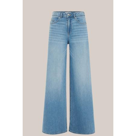Blue Ridge dames wide leg jeans mid waist - Blauw - Katoen - Maat: 26