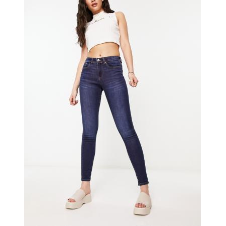 Only Wauw Skinny jeans in donkerblauw