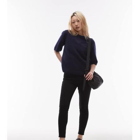 Topshop Petite Jamie Jeans in zwart