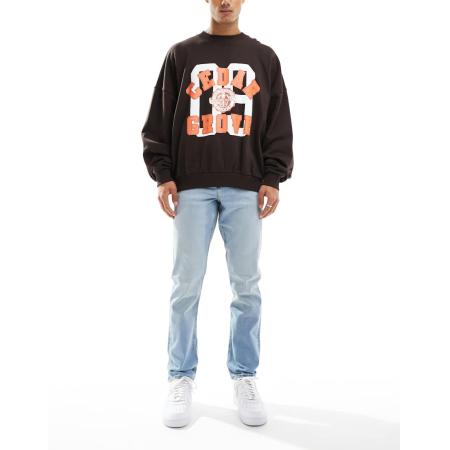 ASOS DESIGN - Smalle jeans in midblauwe wassing