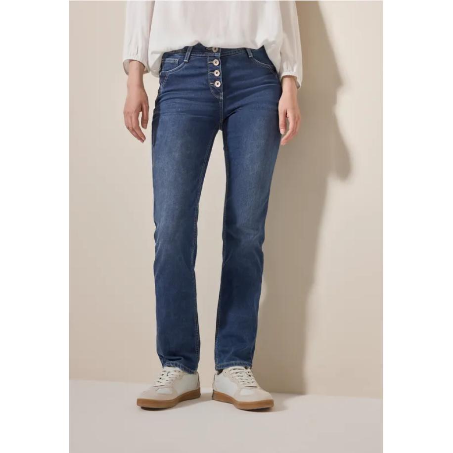 CECIL Jeans met rechte pijpen Blauw