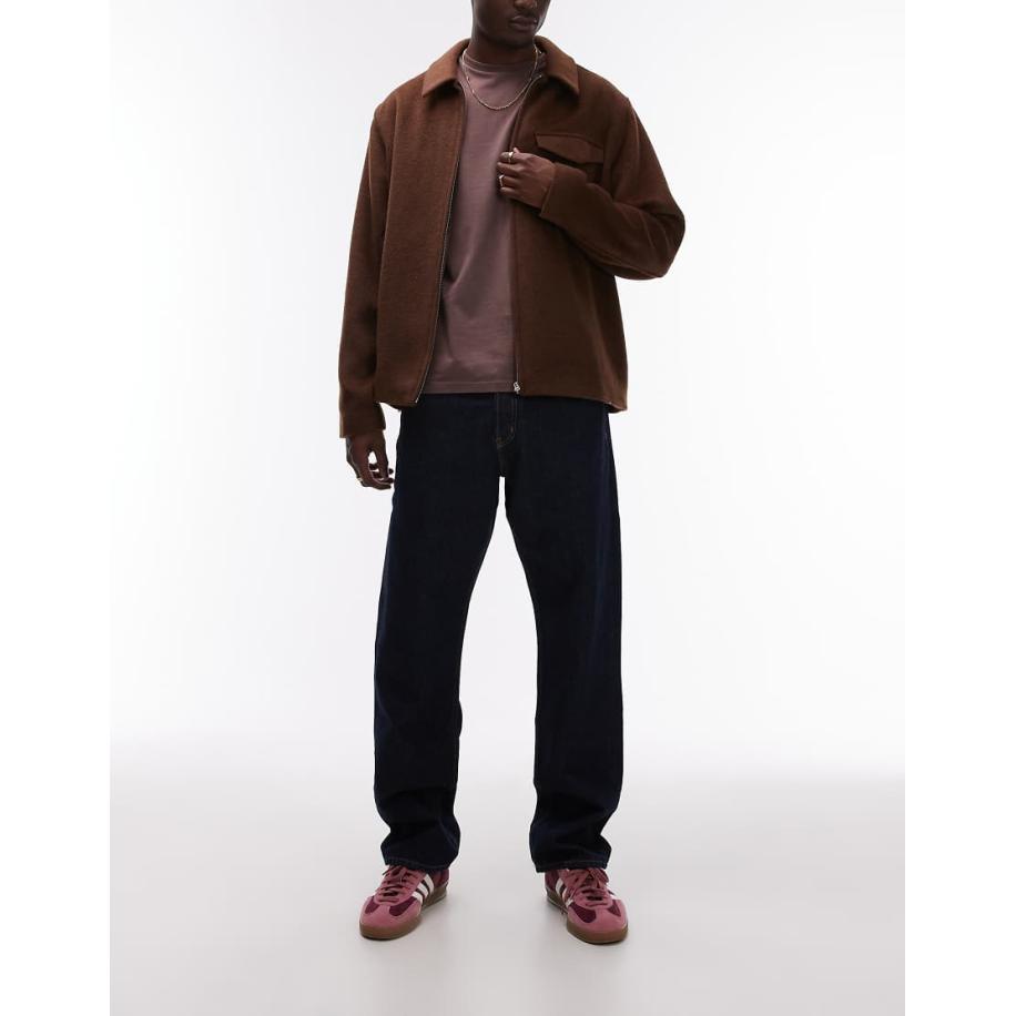 ARKET - Ocean - Jeans met losse rechte pijpen in blauw met donkere wassing Blauw