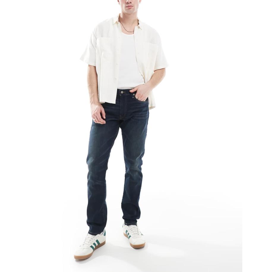 Polo Ralph Lauren - Parkside - Jeans met rechte pasvorm, lage taille en icoonlogo op de achterzak in donkere wassing-Marineblauw Blauw