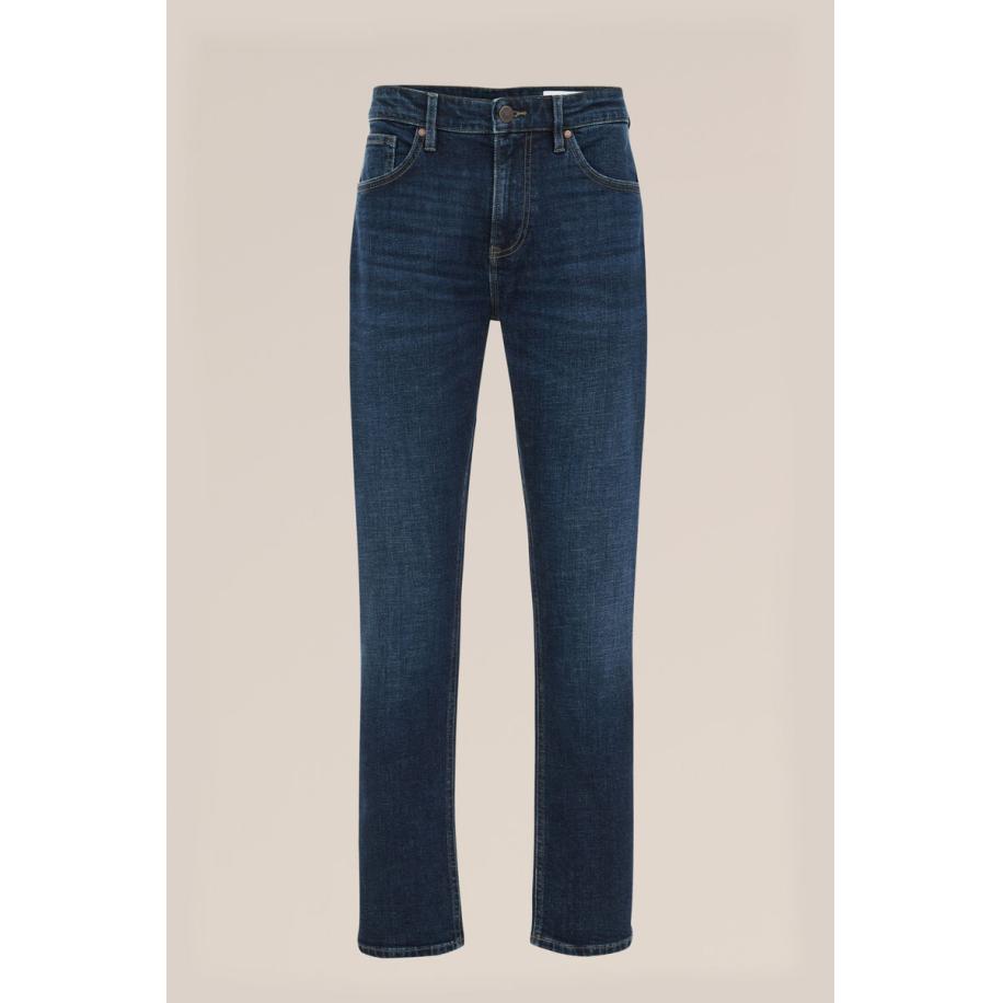 Blue Ridge heren Regular fit jeans met medium stretch - Regular fit - Donkerblauw - Katoen - Maat: 28/30 Blauw