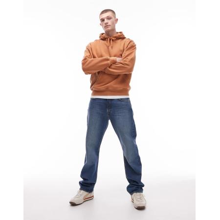 ARKET - Ocean - Jeans met losse rechte pijpen in mid-wash blauw