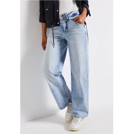 Street One Jeans met gebleekte Wide Legs
