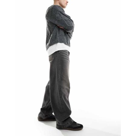 ASOS DESIGN - Super baggy jeans in zwart