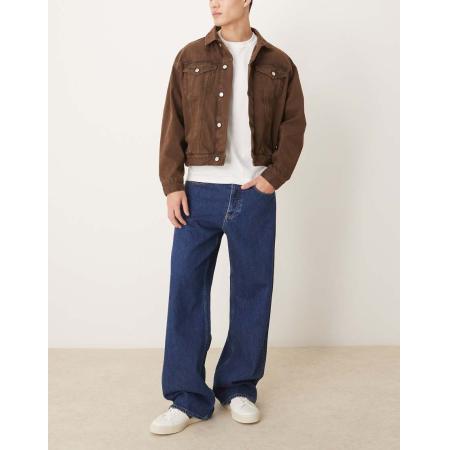 Calvin Klein Jeans - Losse jeans in jaren 90-stijl in donkere wassing-Blauw