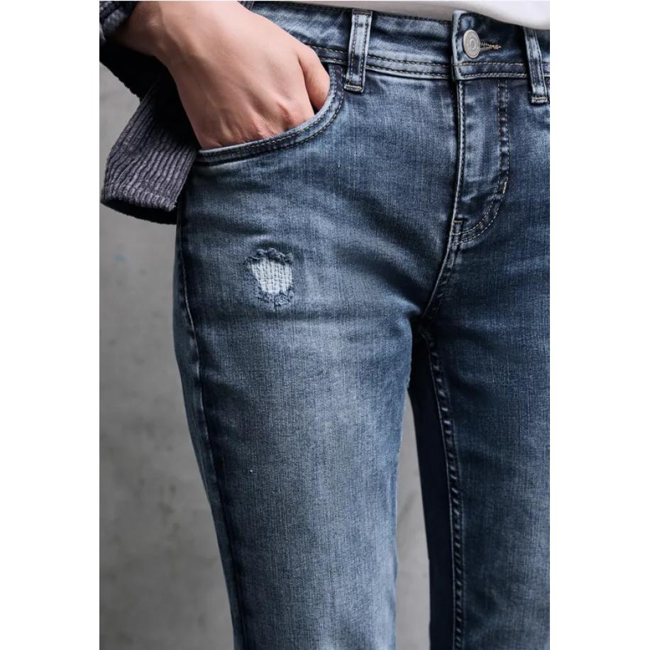 Street One Jeans met destroyed details - Multicolor