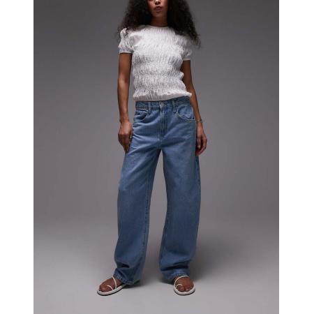 Mango Bet Jeans met ballonpijpen in lichtblauw