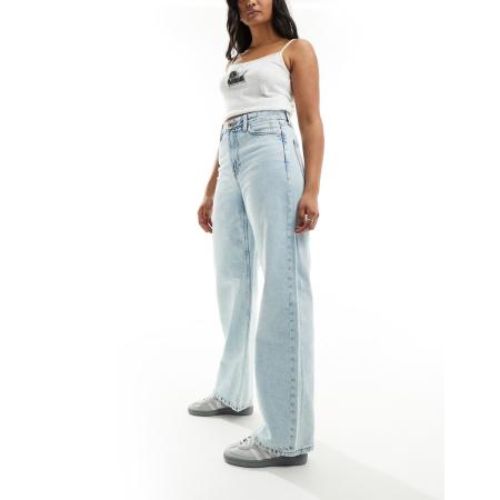 River Island Ruimvallende jeans met rechte pijpen in lichtblauw