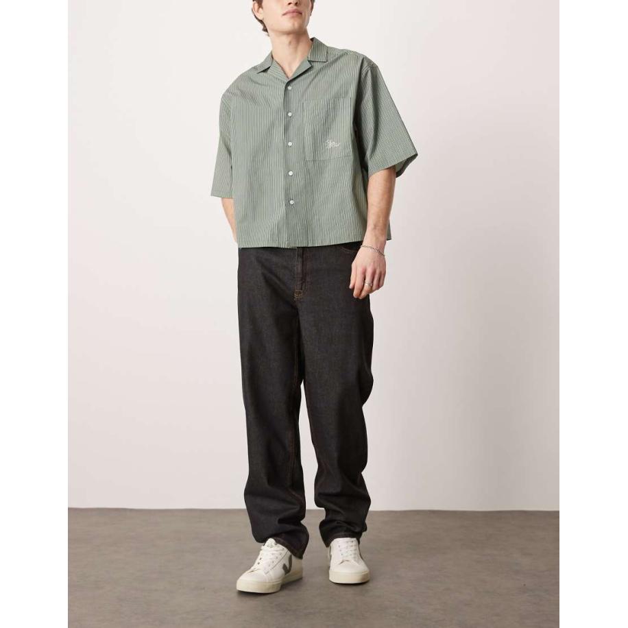 ASOS DESIGN - Jeans van onbewerkt denim met rechte pijpen-Blauw Blauw