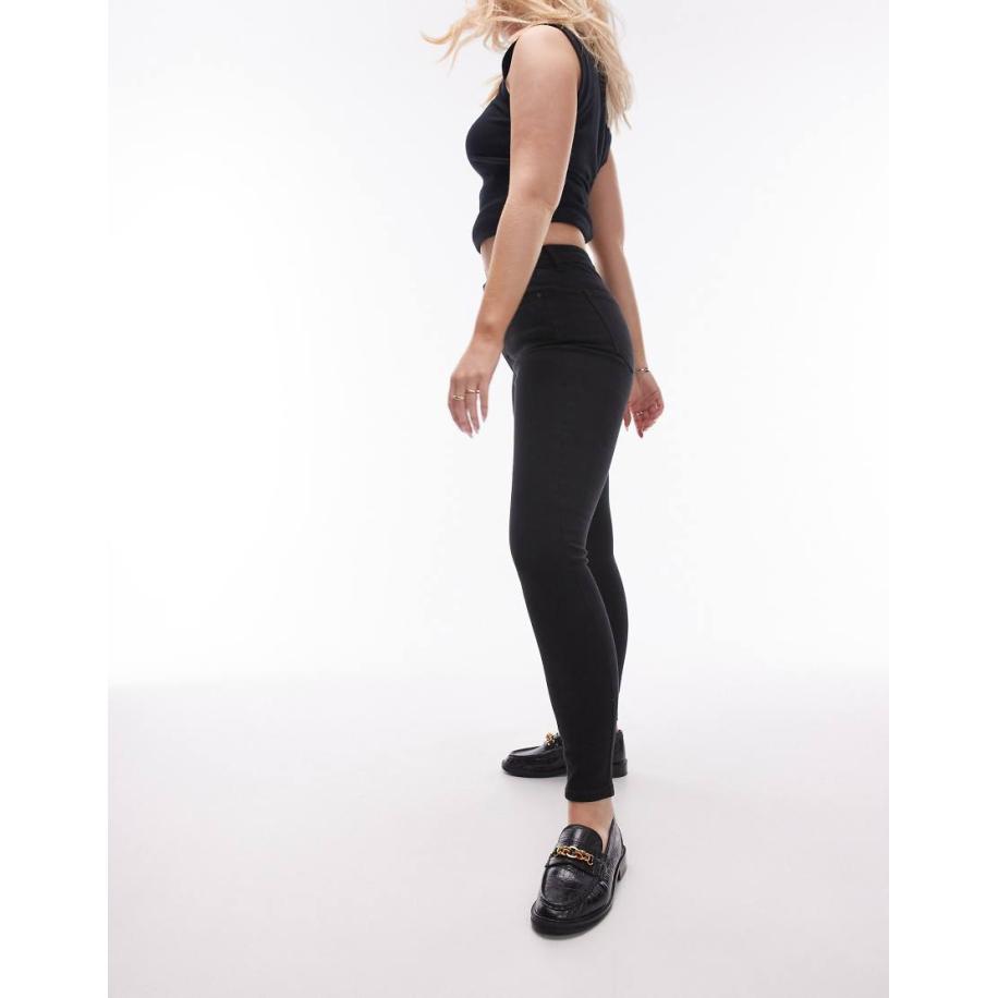 Topshop Hourglass Jamie Jeans in zwart Zwart