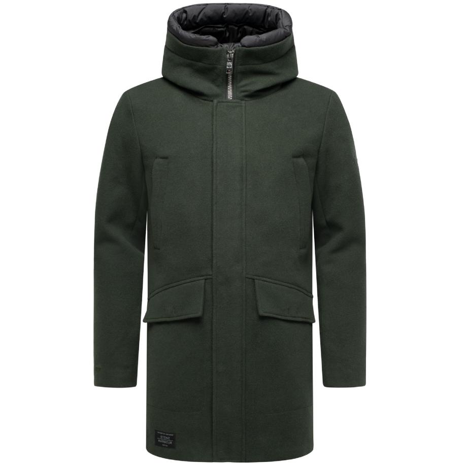 STONE HARBOUR STONE HARBOUR Winterjas Fenroos donkergroen -