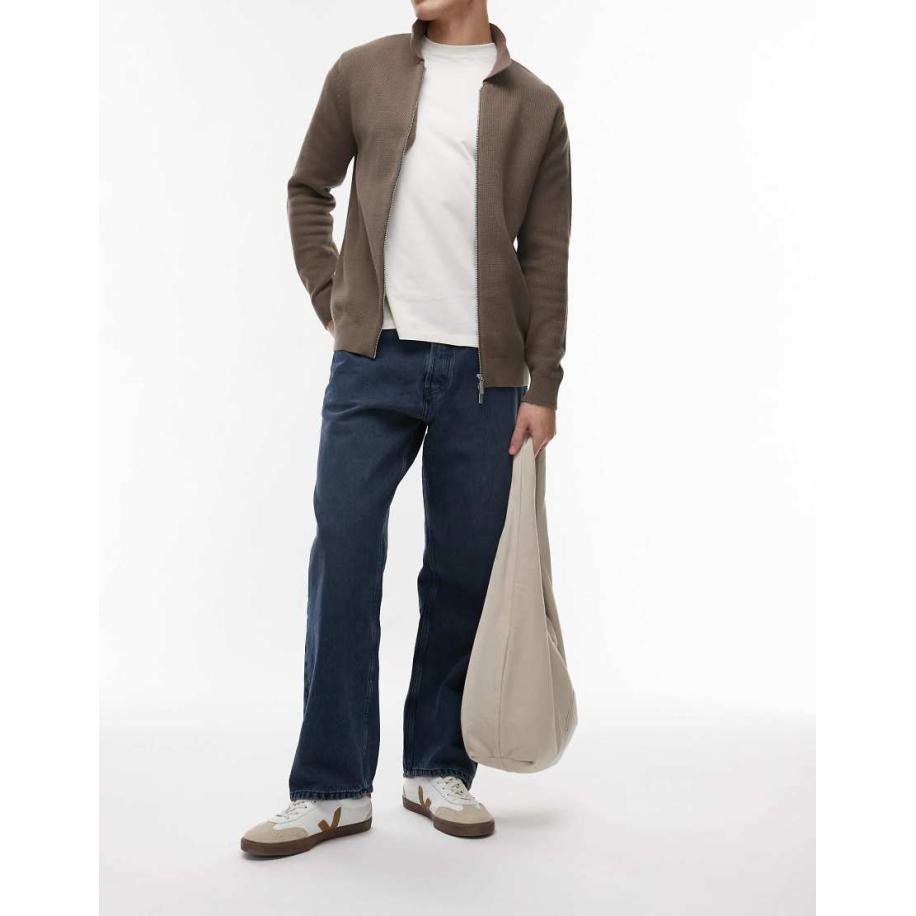 ARKET - Mist - Baggy jeans met wijde pijpen en lage taille in grijsblauw Blauw